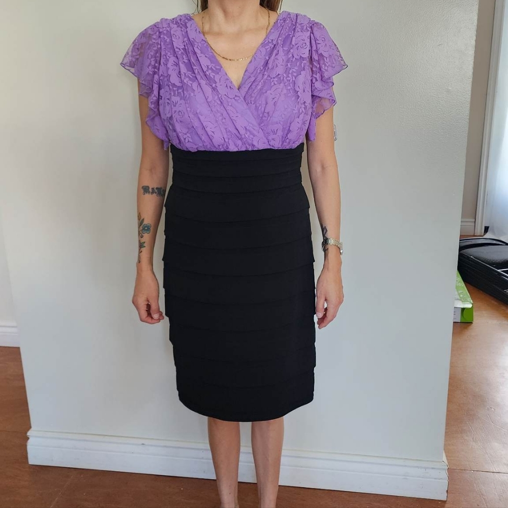 Black and purple dress from Dress Barn